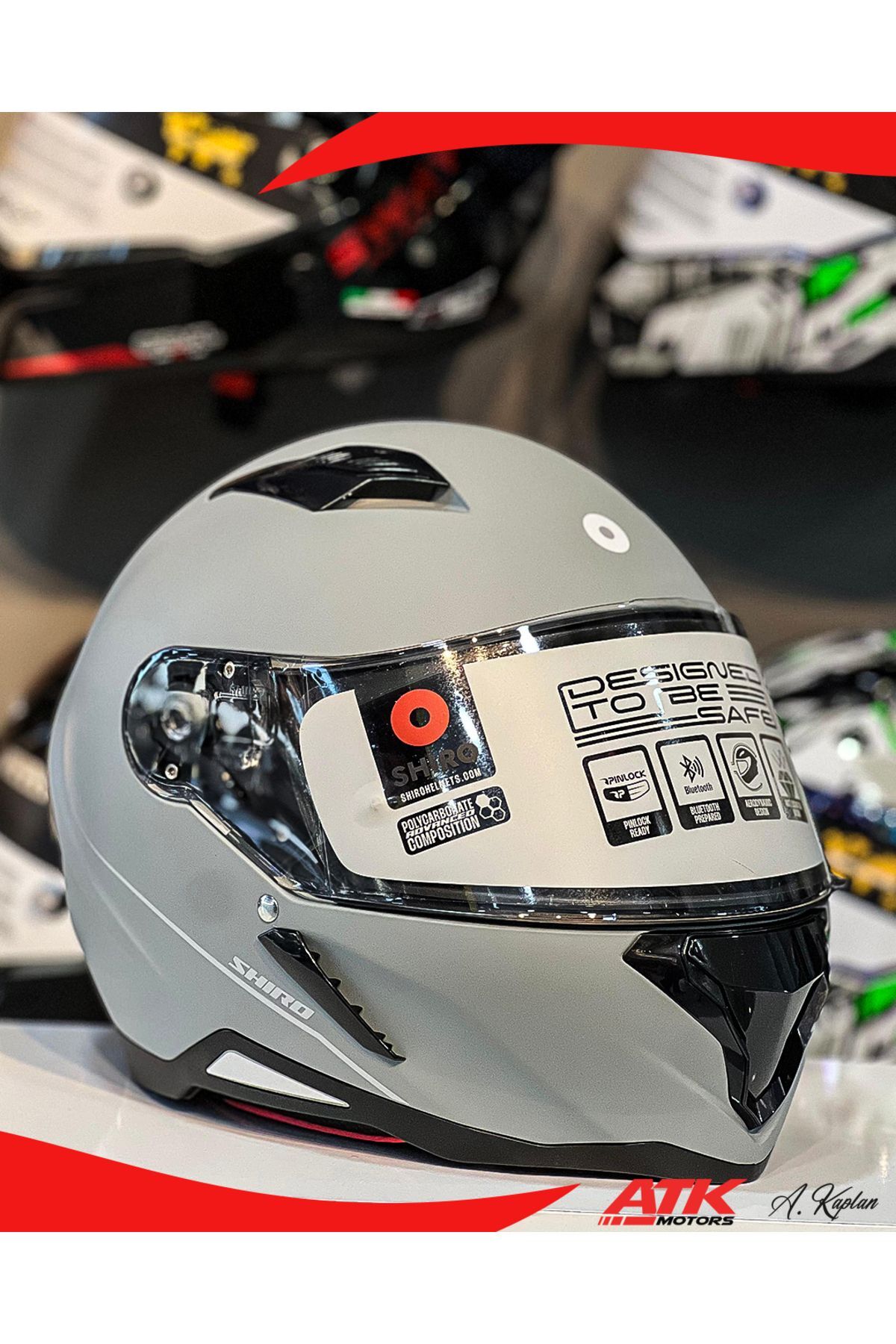 Hunter Mat Nardo Gri Kask Full Face Kask Motosiklet Kaskı Kapalı Kask Full Siyah Kask