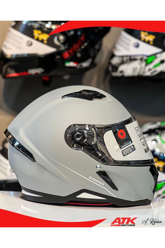 Hunter Mat Nardo Gri Kask Full Face Kask Motosiklet Kaskı Kapalı Kask Full Siyah Kask