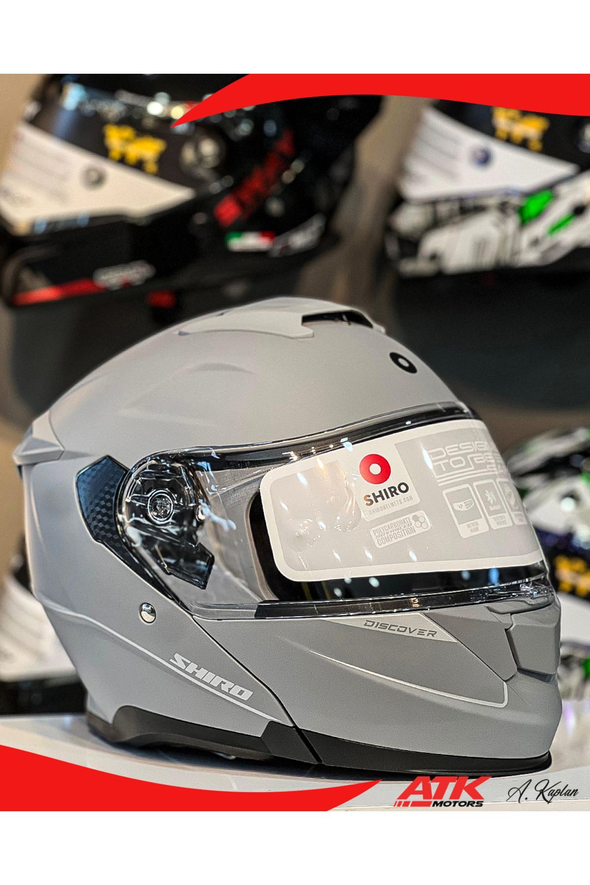 Discover Mat Nardo Gri Full Face Kask Tam Kask Güneş Vizörlü Tasarım Kaplama Dot Sertifikalı Kask