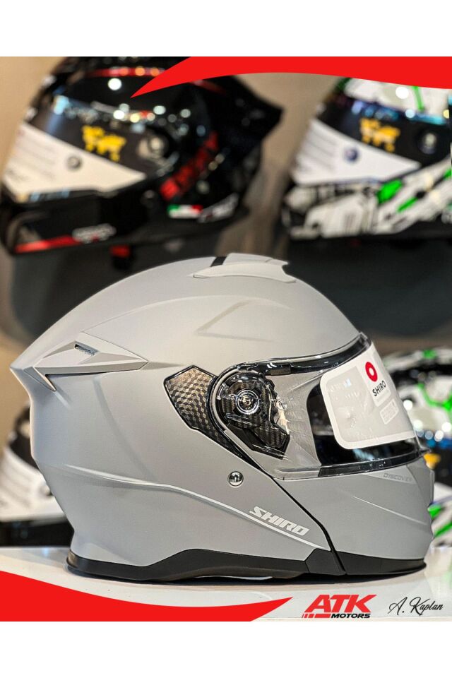 Discover Mat Nardo Gri Full Face Kask Tam Kask Güneş Vizörlü Tasarım Kaplama Dot Sertifikalı Kask