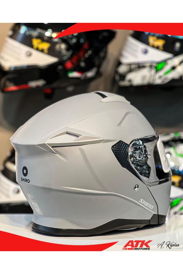 Discover Mat Nardo Gri Full Face Kask Tam Kask Güneş Vizörlü Tasarım Kaplama Dot Sertifikalı Kask