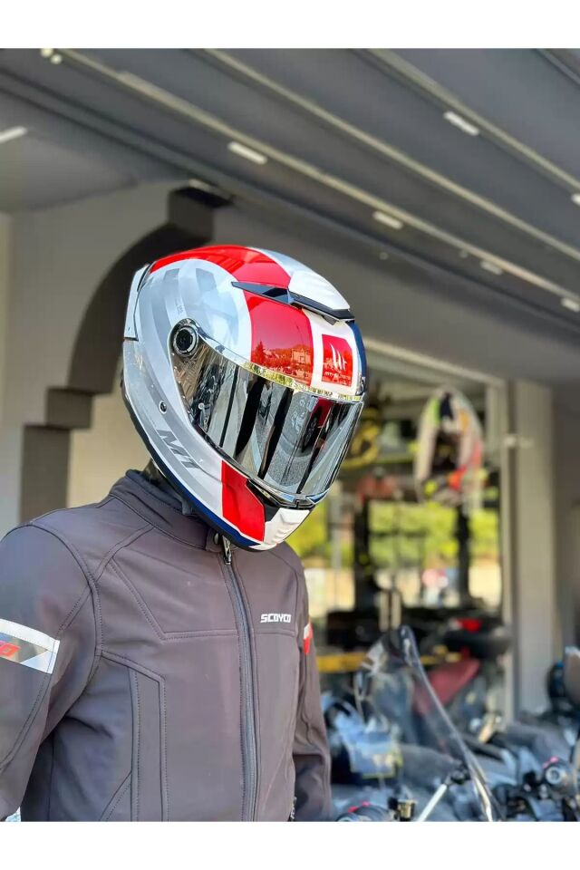 Kask Thunder 4 Treads C7 Parlak Full Face Şeffaf Vizörlüdür