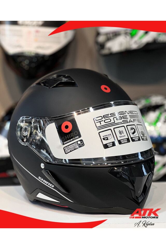 Hunter Mat Siyah Kask Full Face Kask Motosiklet Kaskı Kapalı Kask Full Siyah Kask