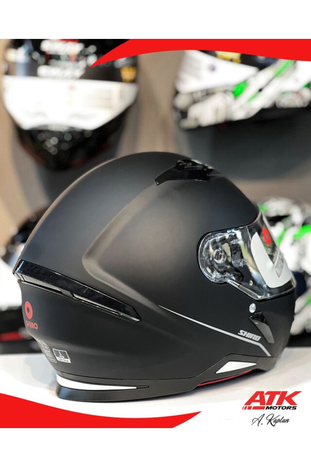Hunter Mat Siyah Kask Full Face Kask Motosiklet Kaskı Kapalı Kask Full Siyah Kask