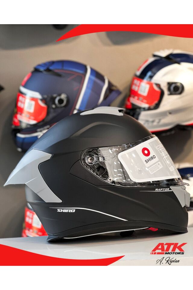 Raptor Mat Siyah Kask Full Face Kask Motosiklet Kaskı Kapalı Kask Full Siyah Kask