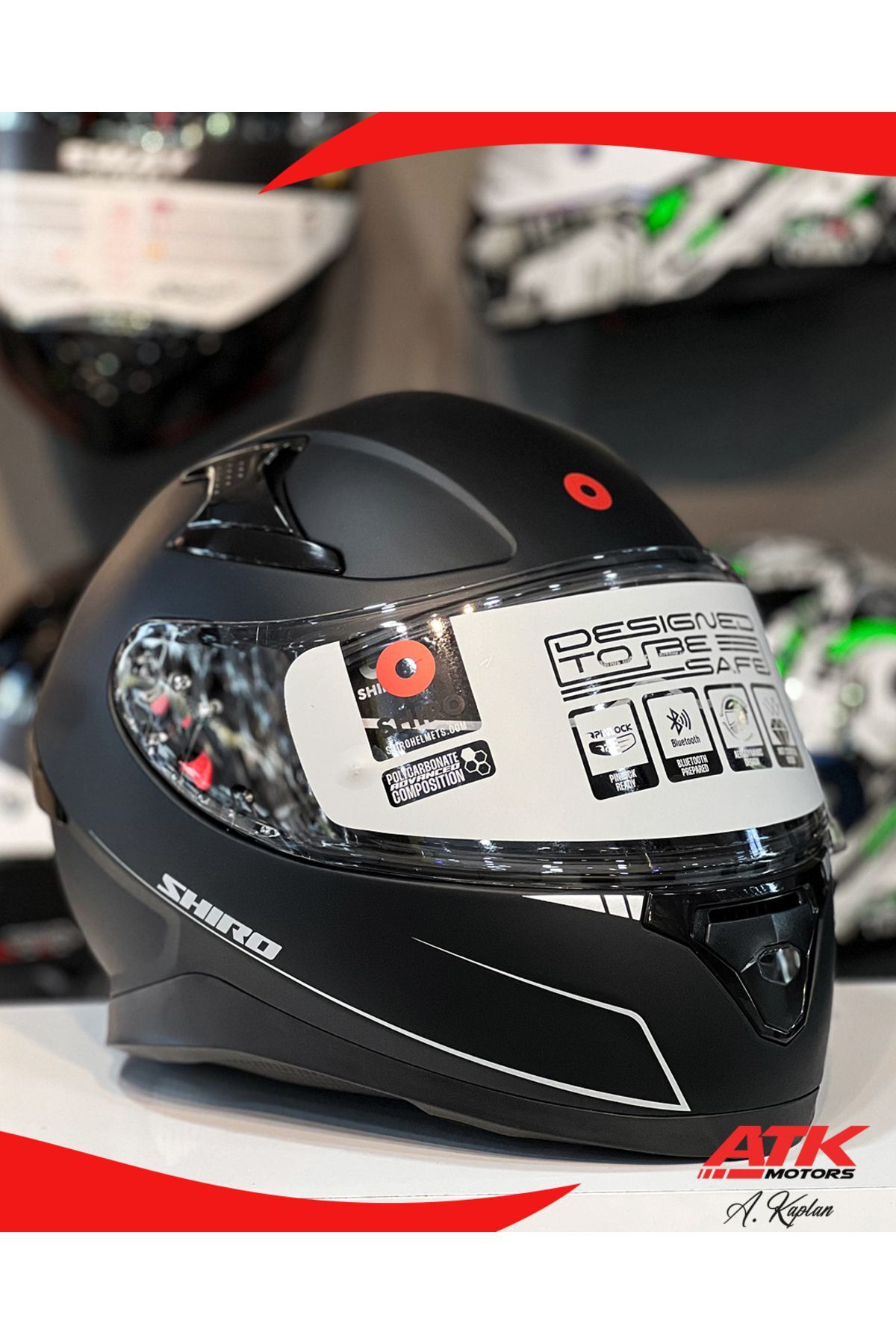 Katana Mat Siyah Kask Full Face Kask Motosiklet Kaskı Kapalı Kask Full Siyah Kask
