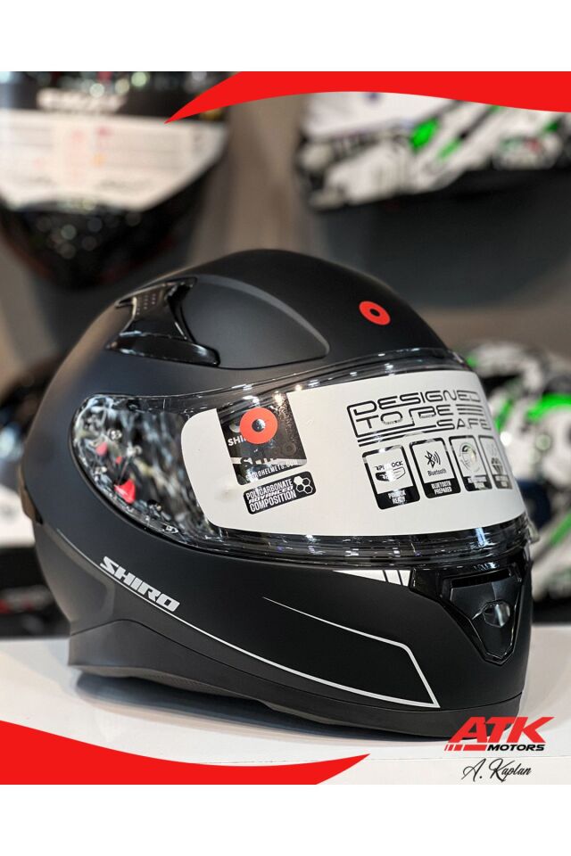 Katana Mat Siyah Kask Full Face Kask Motosiklet Kaskı Kapalı Kask Full Siyah Kask