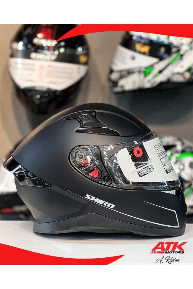 Katana Mat Siyah Kask Full Face Kask Motosiklet Kaskı Kapalı Kask Full Siyah Kask