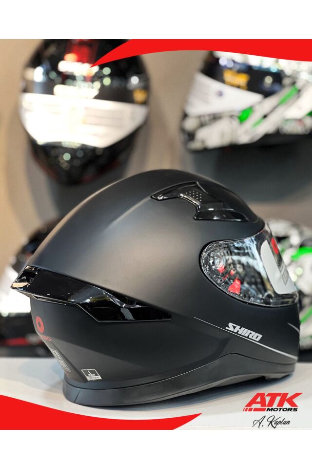 Katana Mat Siyah Kask Full Face Kask Motosiklet Kaskı Kapalı Kask Full Siyah Kask