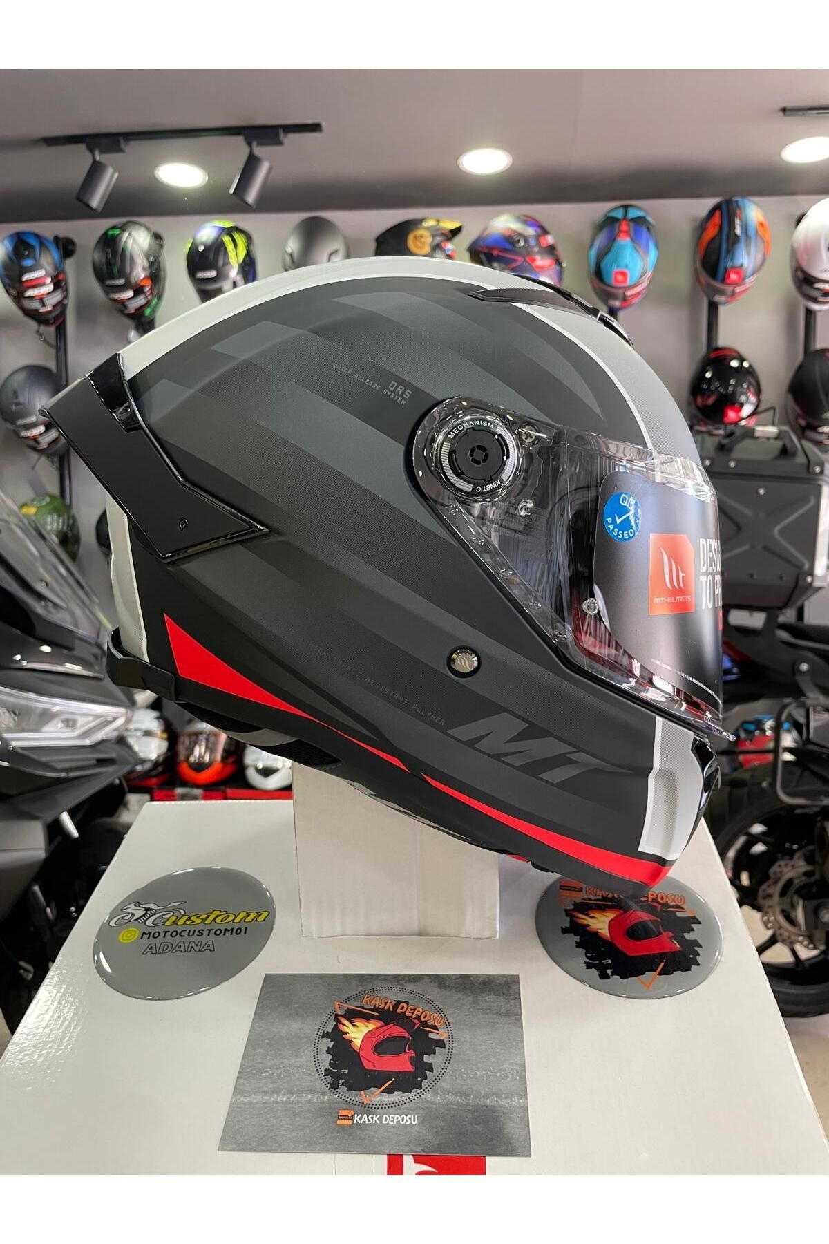 Thunder 4 SV Treads B5 Full Face Kırmızı Kapalı Kask