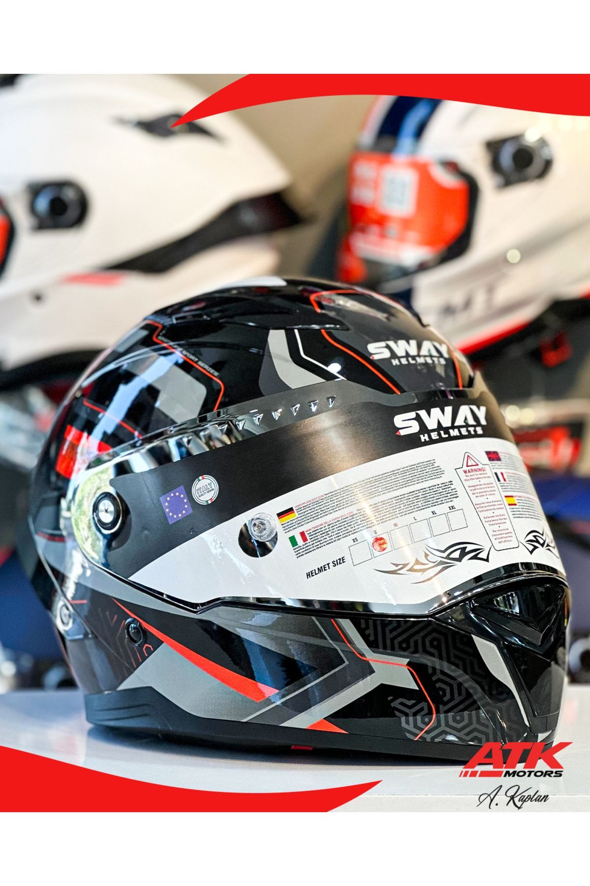 850 Beyaz Fullface Kask Siyah Motosiklet Kaskları Kapalı Kasklar Gümüş Aynalı Vizör