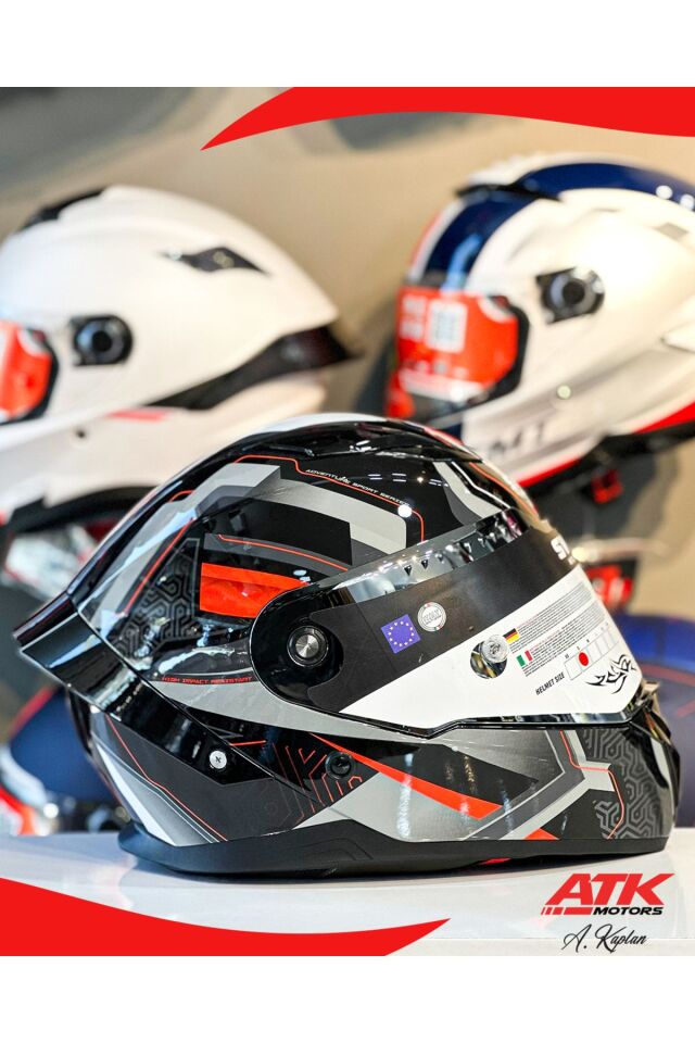 850 Beyaz Fullface Kask Siyah Motosiklet Kaskları Kapalı Kasklar Gümüş Aynalı Vizör
