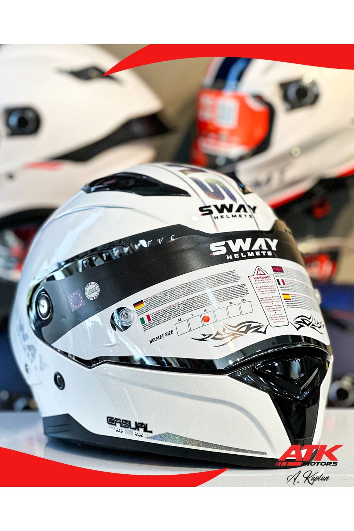 850 Beyaz Fullface Kask Motosiklet Kaskları Kapalı Kasklar Gümüş Aynalı Vizör