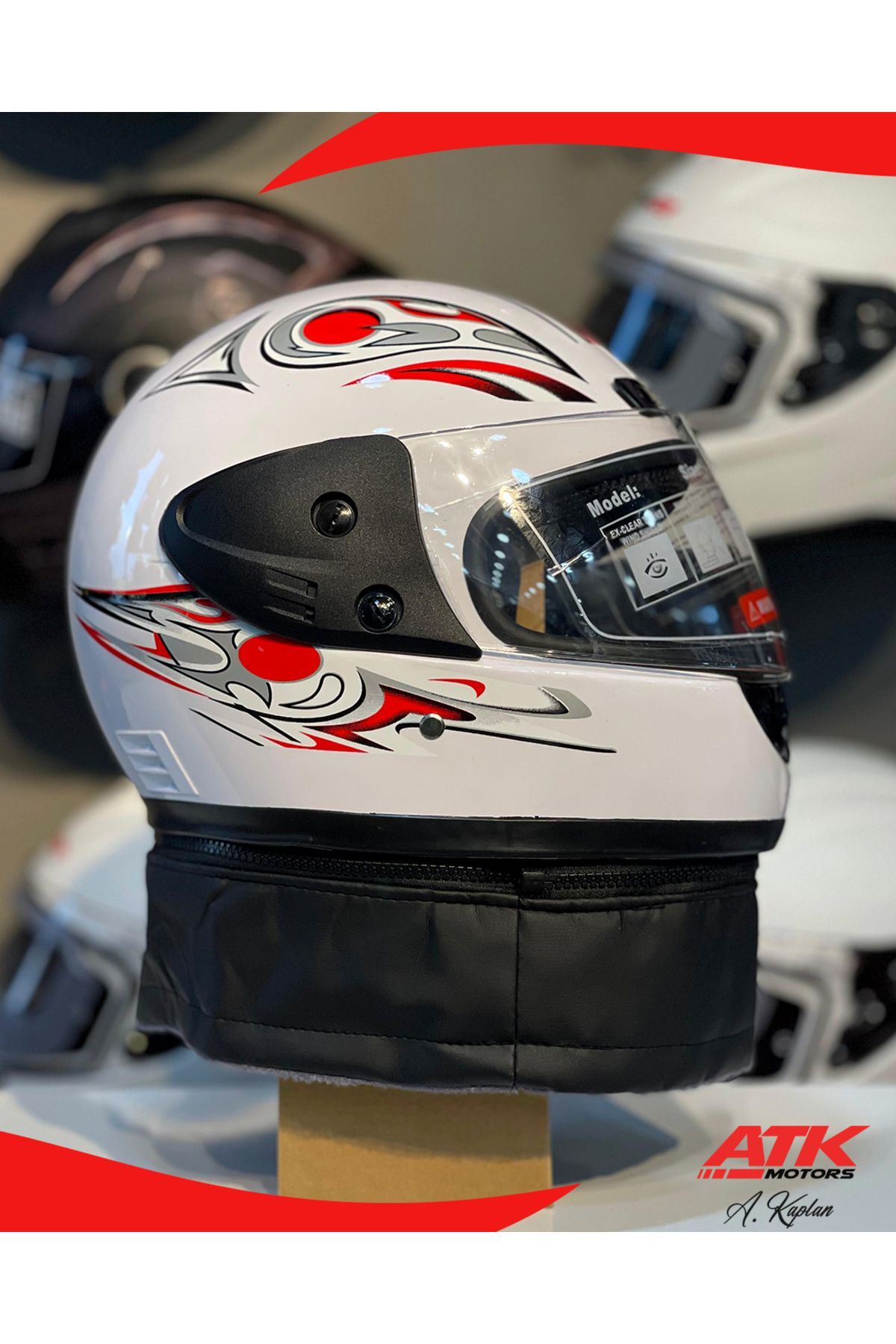 Kışlık Kask Kendinden Boyunlukluklu Kask Motosikletli Kaskı Kapalı Kask
