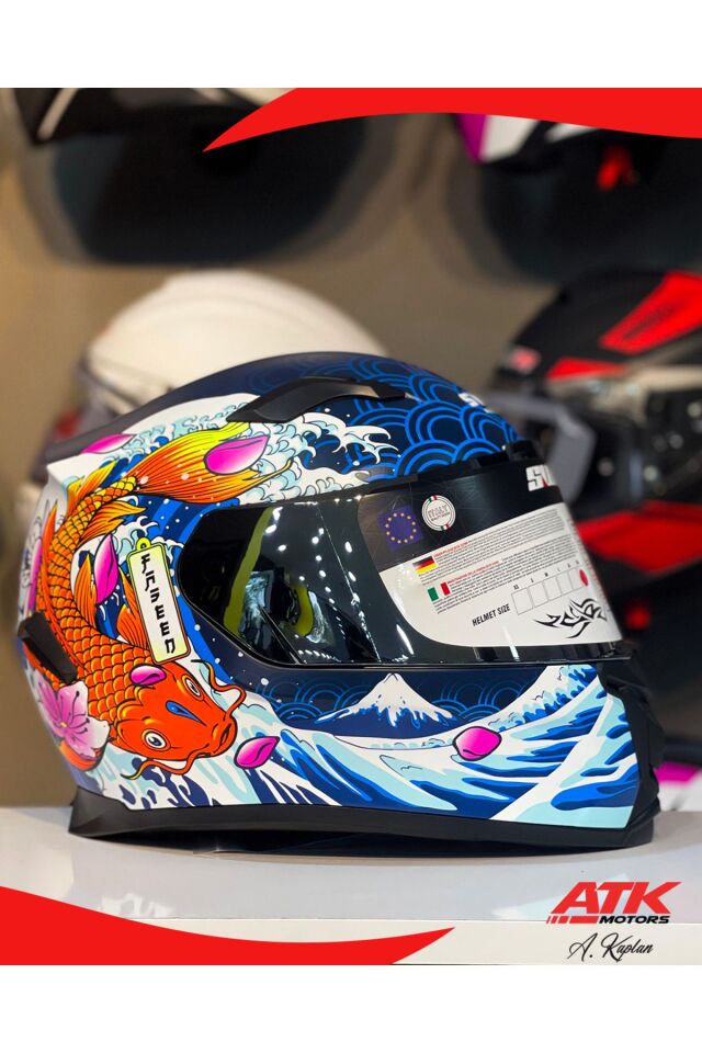 820 Dakar 5 Fullface Kask Motosiklet Kaskı Tam Kask Gümüş Vizörlü Kasklar