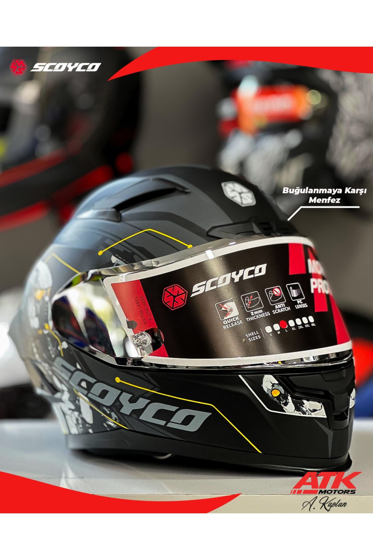871 Cyber Fullface Kask Motosiklet Kaskı Tam Kask