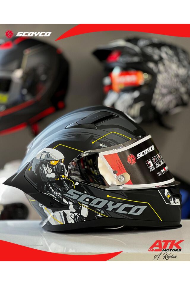 871 Cyber Fullface Kask Motosiklet Kaskı Tam Kask