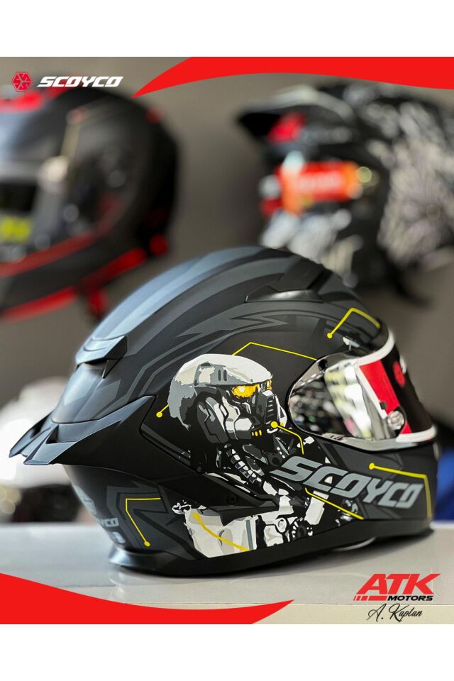 871 Cyber Fullface Kask Motosiklet Kaskı Tam Kask