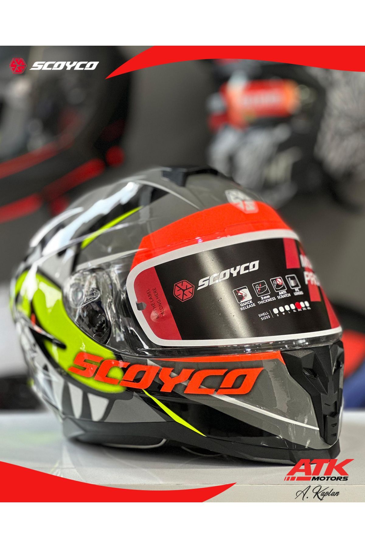 869 Shark Fullface Kask Motosiklet Kaskı Tam Kask