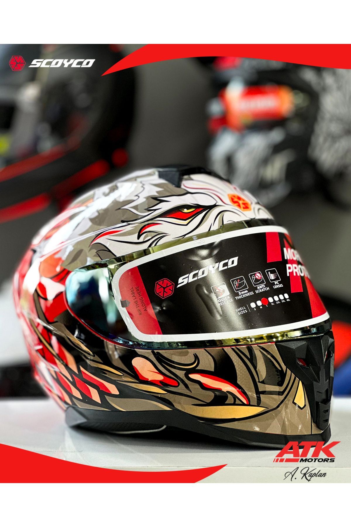 869 Wild Fullface Kask Motosiklet Kaskı Tam Kask