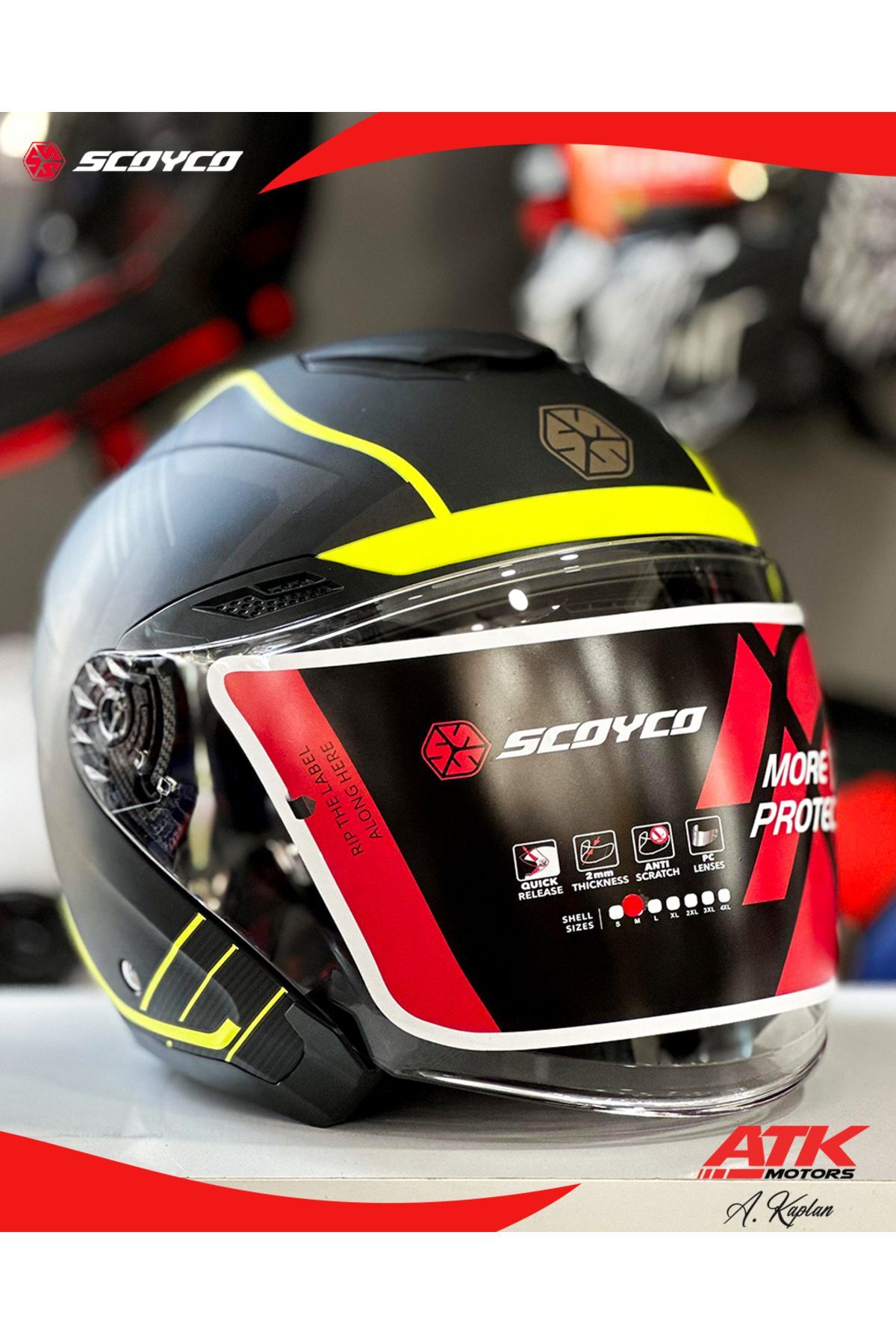669 Cavalry Açık Kask Motosiklet Kaskı Yarım Kask