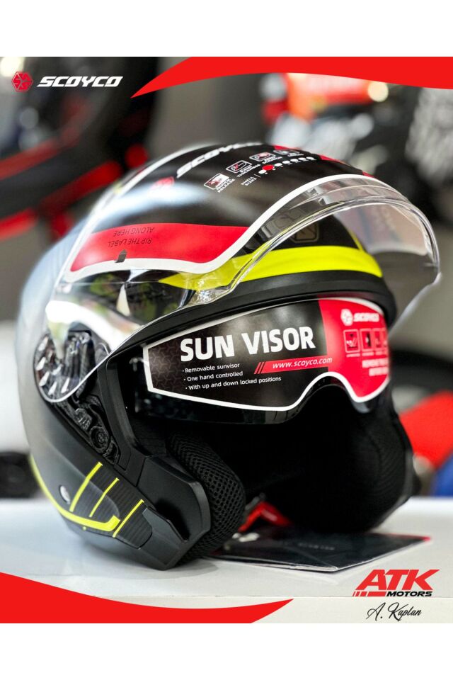 669 Cavalry Açık Kask Motosiklet Kaskı Yarım Kask