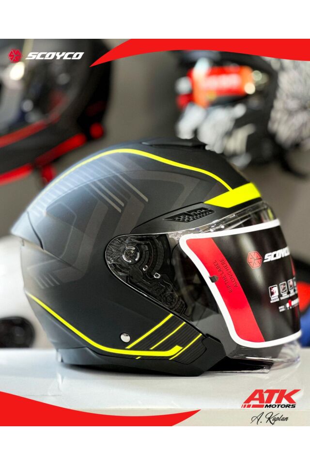 669 Cavalry Açık Kask Motosiklet Kaskı Yarım Kask