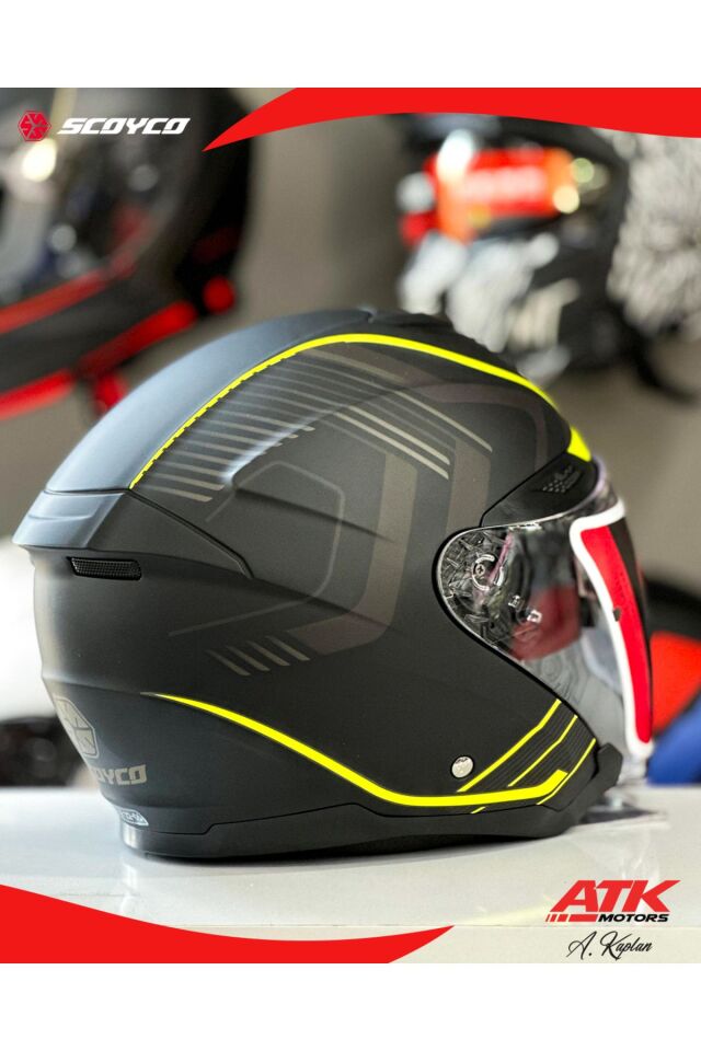 669 Cavalry Açık Kask Motosiklet Kaskı Yarım Kask