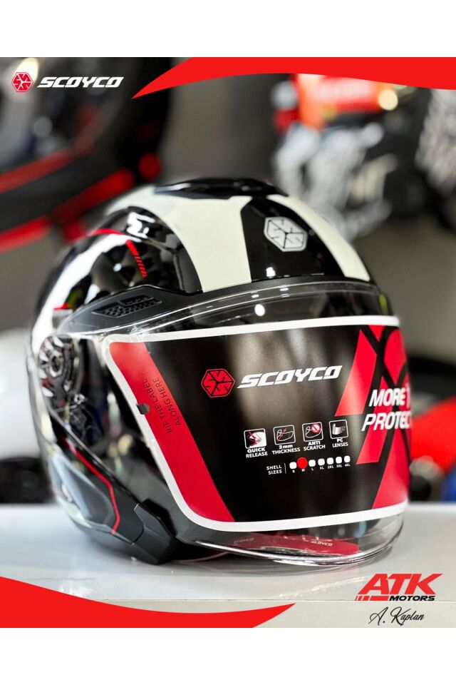 669 Shuttle Açık Kask Motosiklet Kaskı Yarım Kask