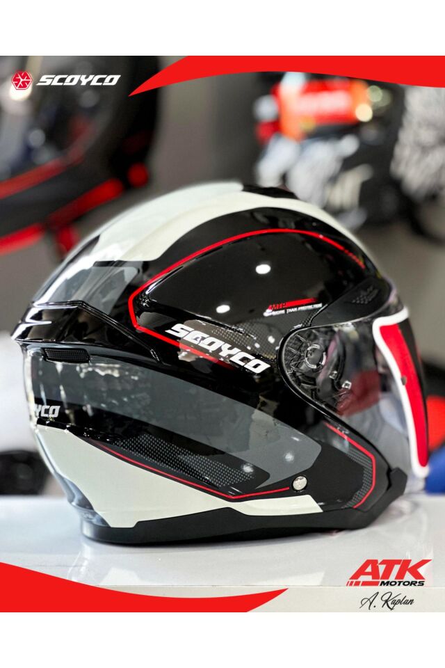 669 Shuttle Açık Kask Motosiklet Kaskı Yarım Kask