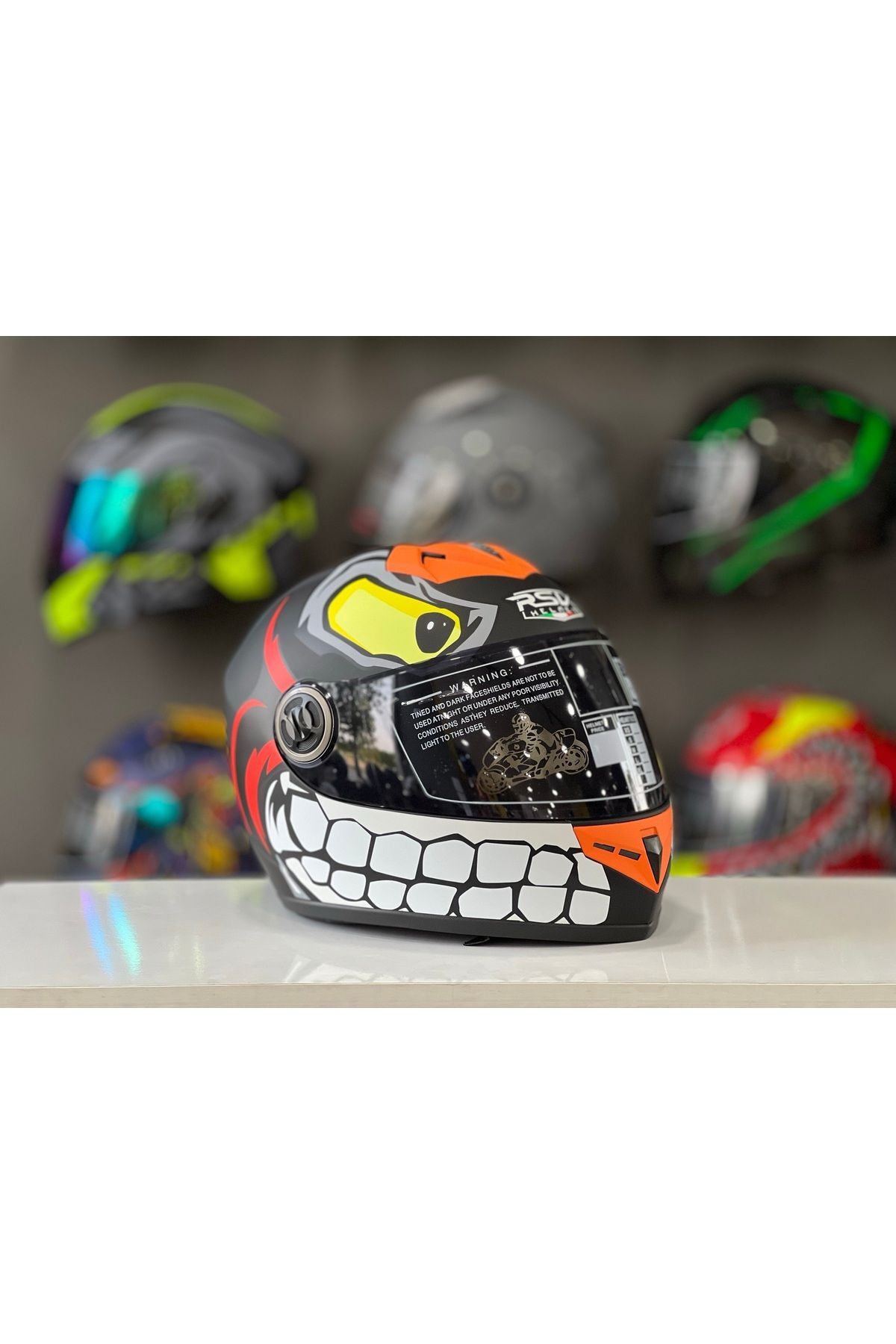 RSV Fullface Kask Motosiklet Kaskı Dış Kalıbı Küçük Tasarımlı Kask