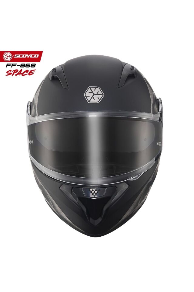 FF-868 Çene Açılır - Güneş Vizörlü ( Gözlüklü ) Motorsiklet Kaskı ( DOT-CE ) SPACE