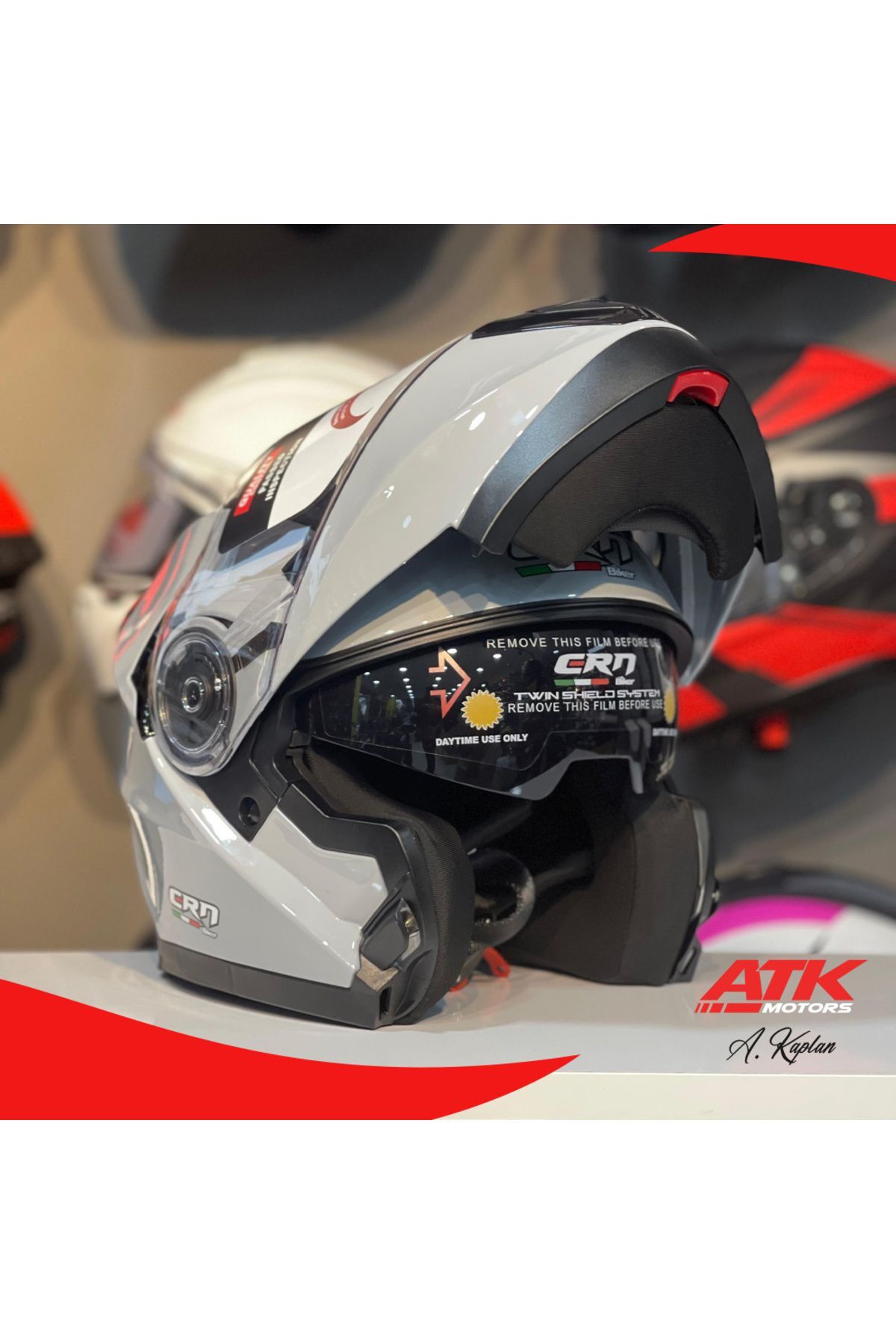 CRN 925 Çene Açılır Kask Motosiklet Kaskı