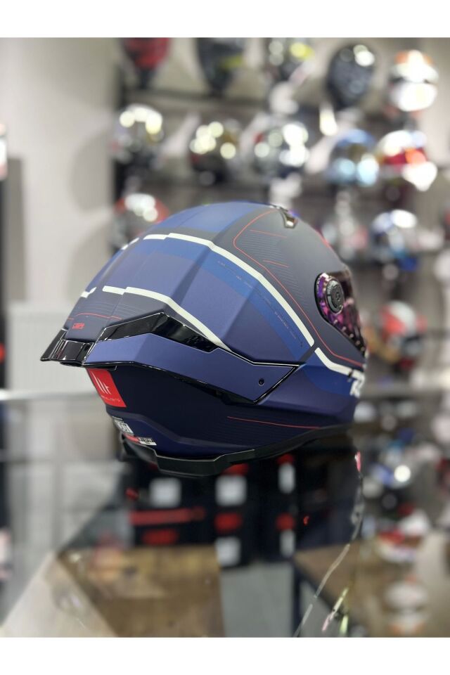 Helmets Thunder 4 R25 Mavi Şeffaf Vİzörlü