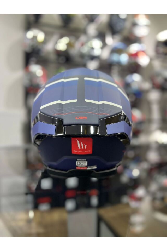 Helmets Thunder 4 R25 Mavi Şeffaf Vİzörlü