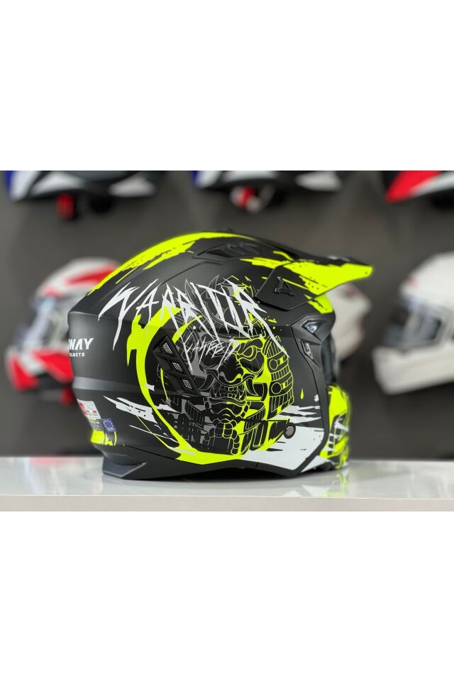 X1-X SEUL WARRIOR BLACK YELLOW ÇENE AÇILIR GÜNEŞ VİZÖRLÜ KASK