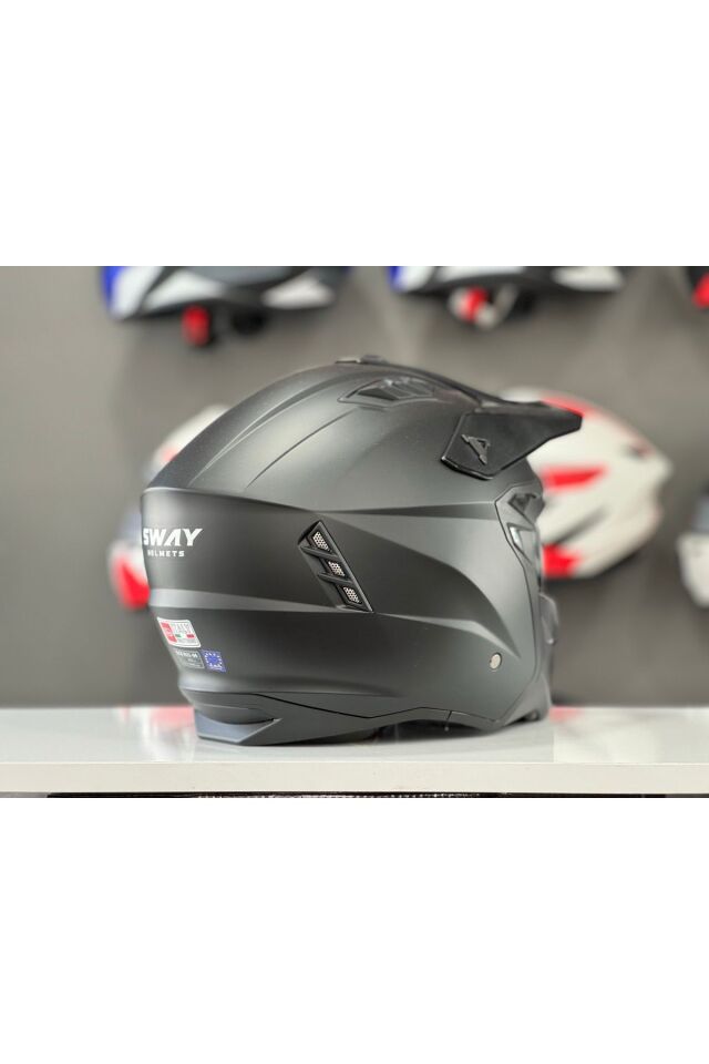 X1-X SEUL MAT BLACK ÇENE AÇILIR GÜNEŞ VİZÖRLÜ KASK