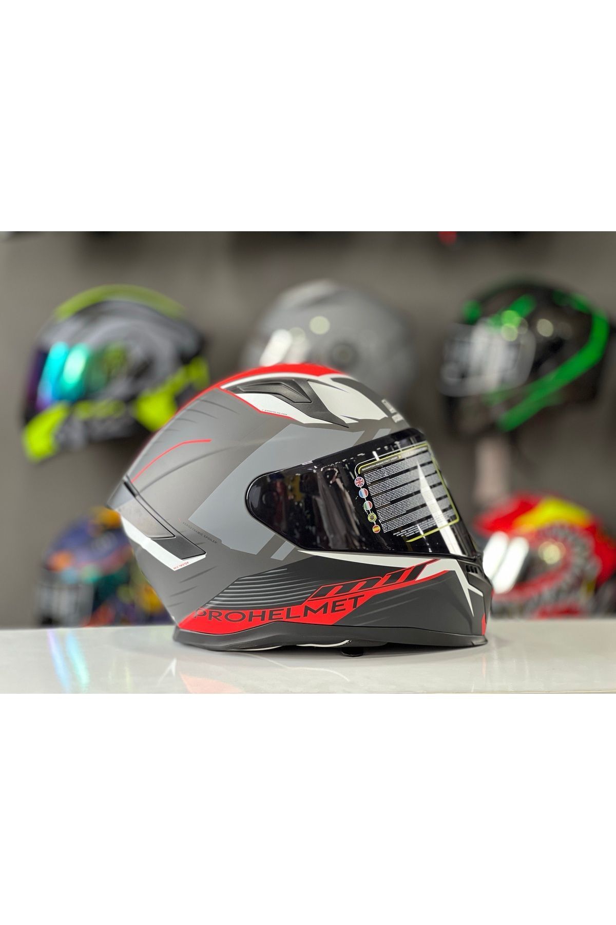 MTS PROHELMETS M-910 TWİSTER FULL FACE GÜNEŞ VİZÖRLÜ KASK RENKLİ CAM