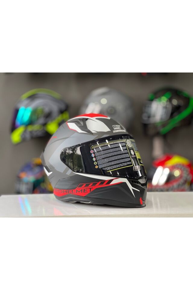 MTS PROHELMETS M-910 TWİSTER FULL FACE GÜNEŞ VİZÖRLÜ KASK RENKLİ CAM