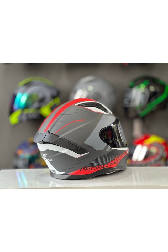 MTS PROHELMETS M-910 TWİSTER FULL FACE GÜNEŞ VİZÖRLÜ KASK RENKLİ CAM