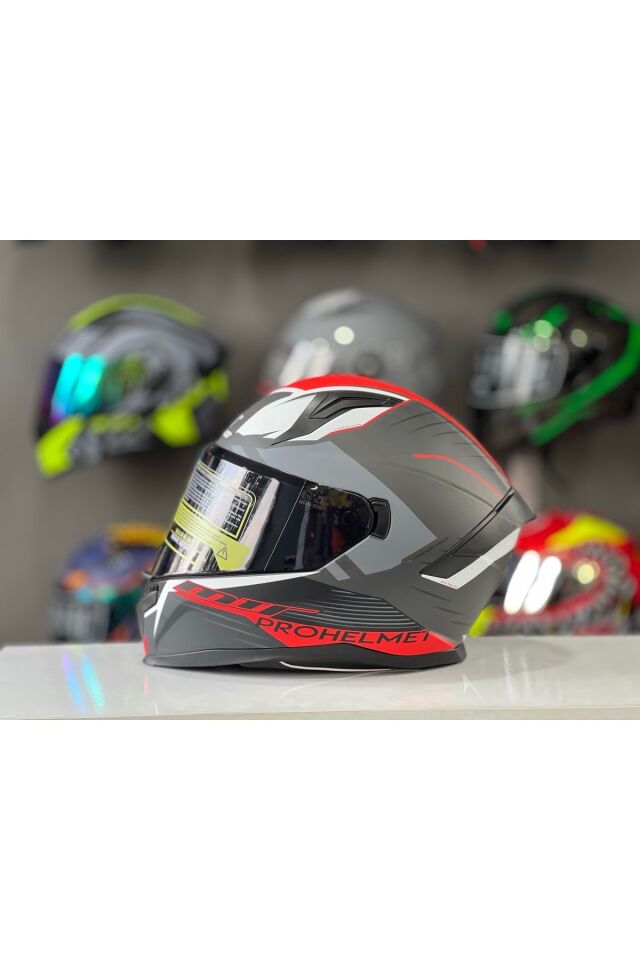MTS PROHELMETS M-910 TWİSTER FULL FACE GÜNEŞ VİZÖRLÜ KASK RENKLİ CAM