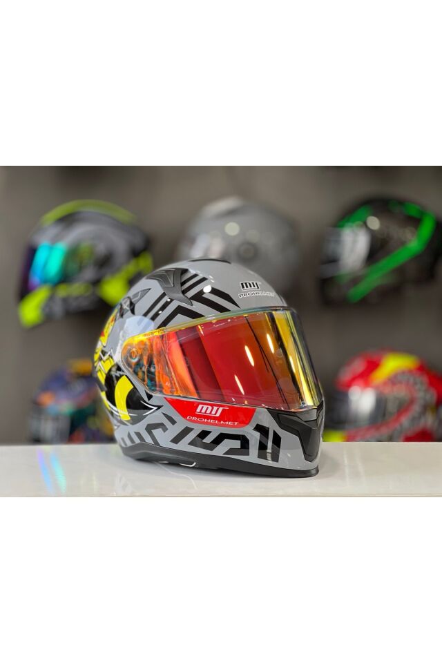 MTS PROHELMETS M-910 BEE FULL FACE RENKLİ CAM GÜNEŞ VİZÖRLÜ KASK