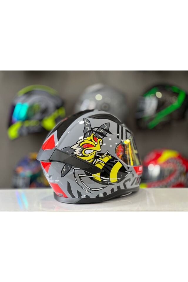 MTS PROHELMETS M-910 BEE FULL FACE RENKLİ CAM GÜNEŞ VİZÖRLÜ KASK