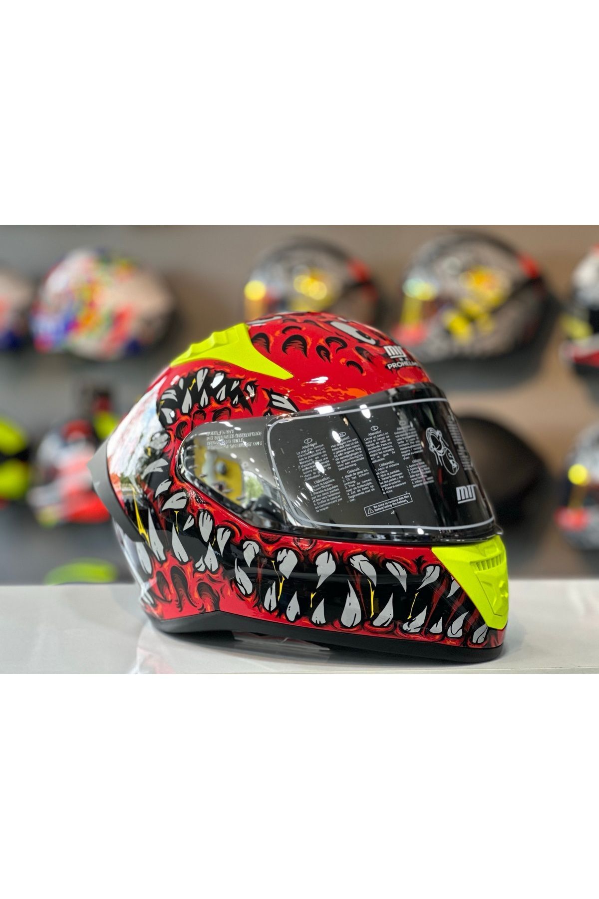 MTS PROHELMETES M-801 SNAKE DEMON FULL FACE GÜNEŞ VİZÖRLÜ KASK RENKLİ CAM