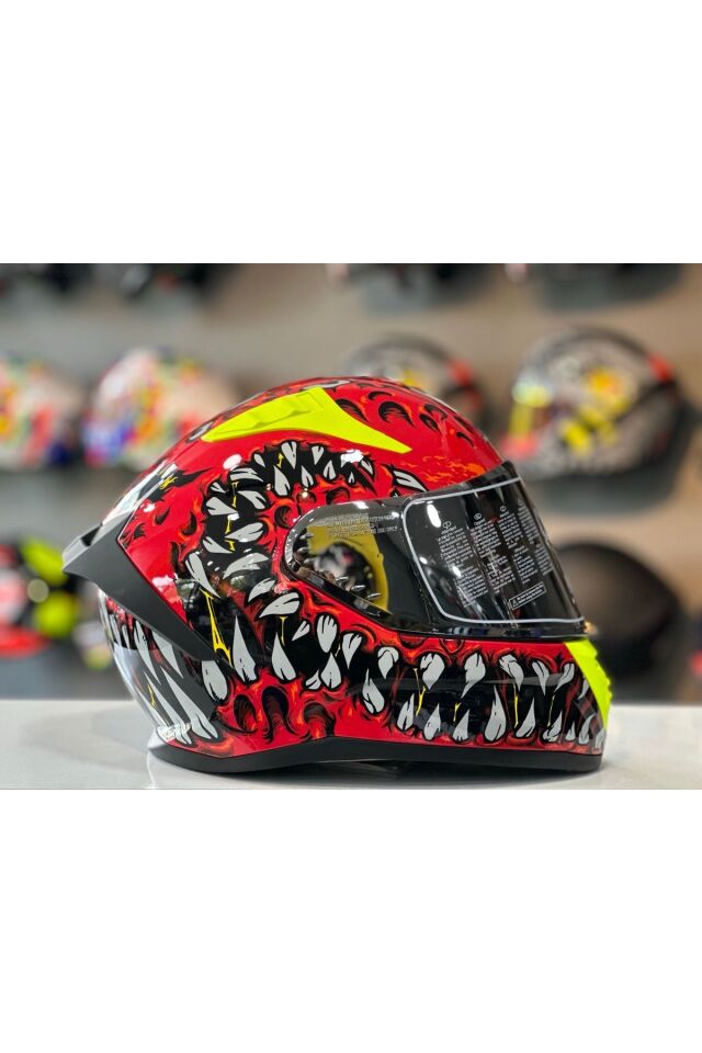 MTS PROHELMETES M-801 SNAKE DEMON FULL FACE GÜNEŞ VİZÖRLÜ KASK RENKLİ CAM