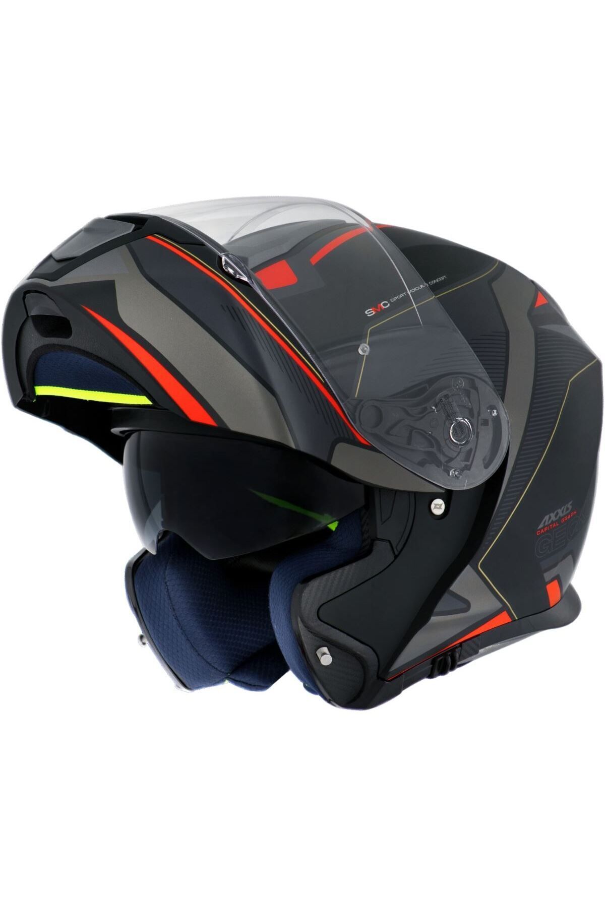 Gecko Sv Capital B1 Çene Açılır Motosiklet Kask Mat Siyah Xl