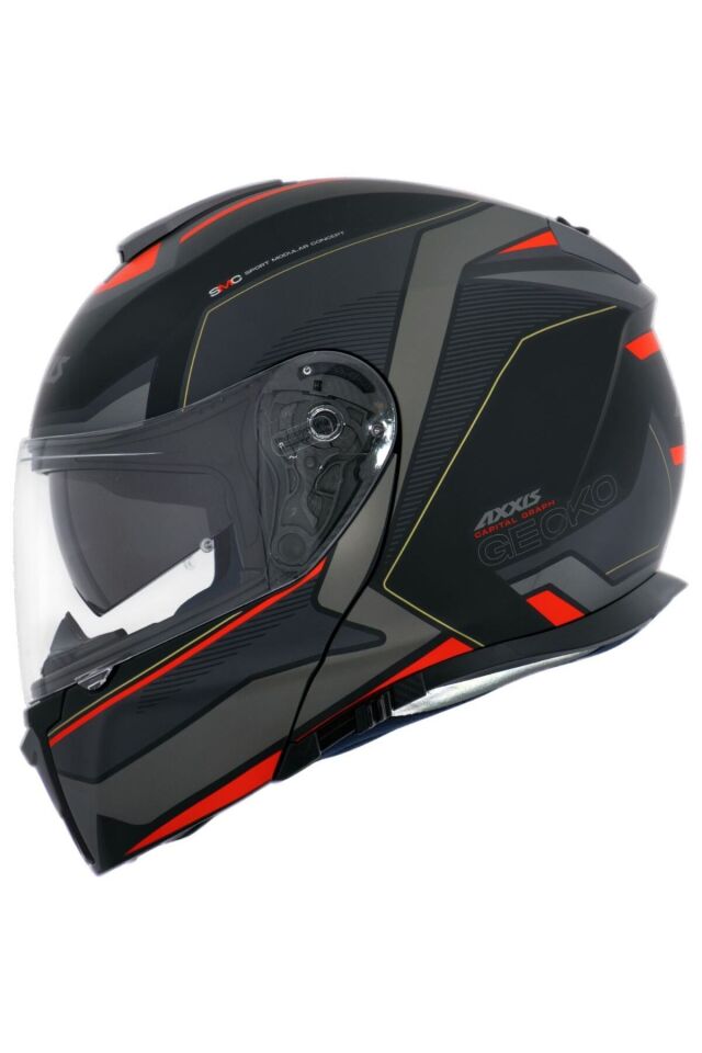 Gecko Sv Capital B1 Çene Açılır Motosiklet Kask Mat Siyah Xl
