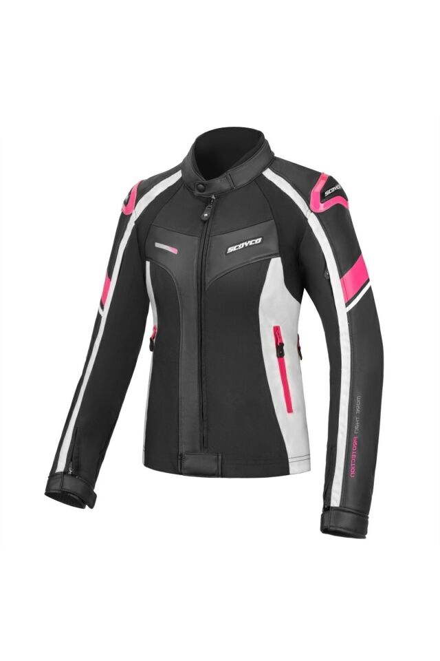 Jk152w Kadın Motosiklet Montu (PEMBE/SİYAH)