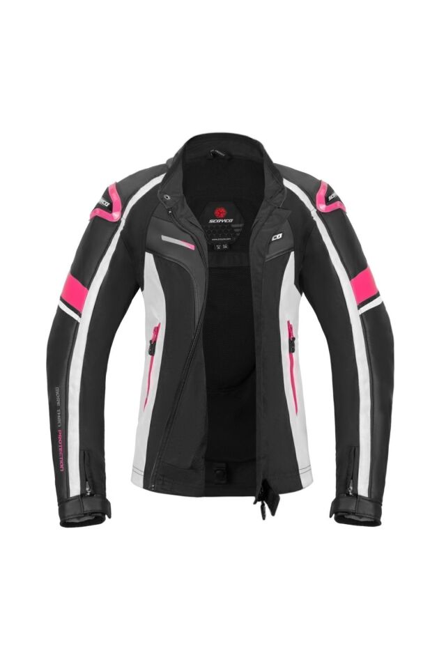 Jk152w Kadın Motosiklet Montu (PEMBE/SİYAH)