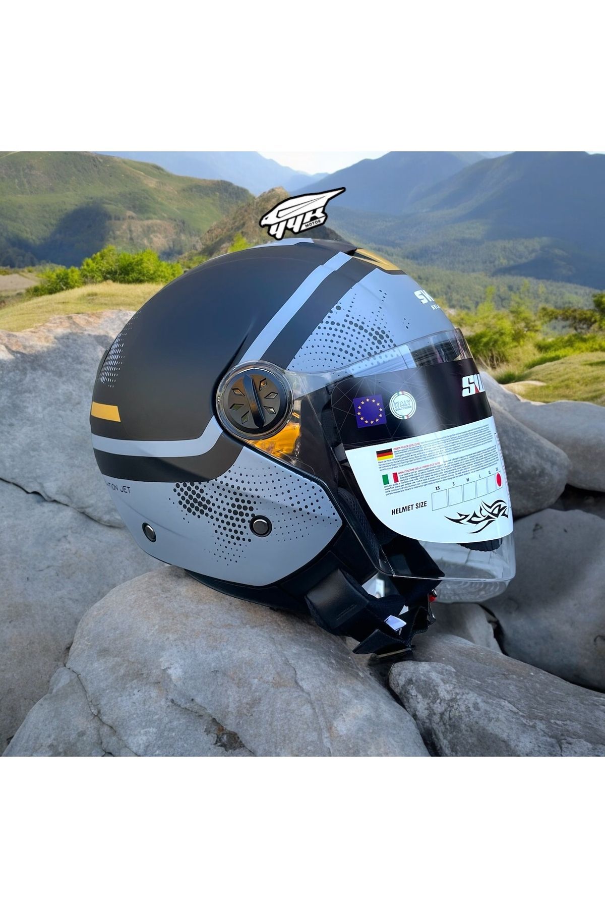 715 Kask Gemını Black Grey